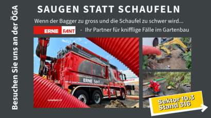 ERNEFANT AG an der ÖGA 2026: Saugen statt Schaufeln in Oeschberg/Koppigen