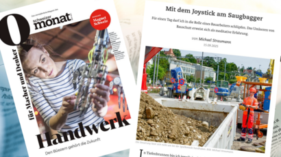 Mit dem Joystick am Saugbagger - Schweizer Monat zu Besuch bei ERNEFANT